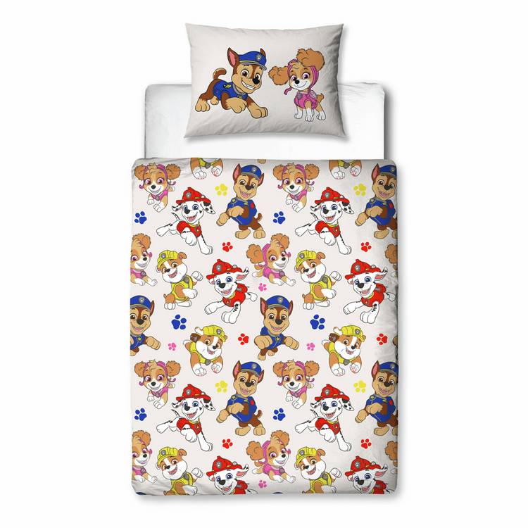 Paw Patrol off white bedding set toddler, imported from the UK