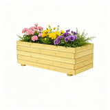 McGregor wooden rectangle outdoor planter 88 litre, UK version