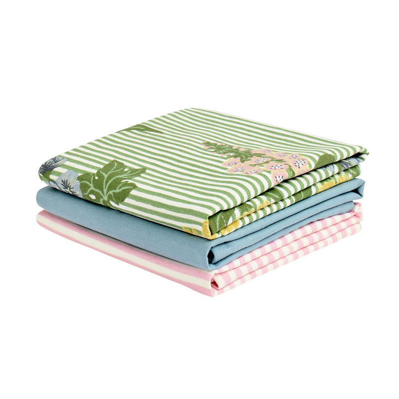 Argos Home floral stripe tea towels pack of 3, UK version