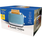 Russell Hobbs 2 slice toaster in retro blue, UK version
