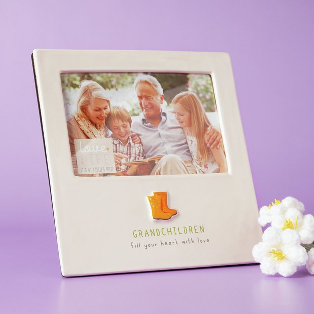 Widdop ceramic photo frame grandchildren 4x6 inch, UK version