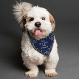 Personalised floral bandana for small to medium dogs, imported from the UK