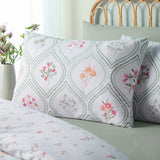Catherine Lansfield cameo floral green bedding set single, UK version