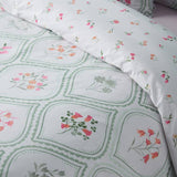 Catherine Lansfield cameo floral green bedding set single, UK version