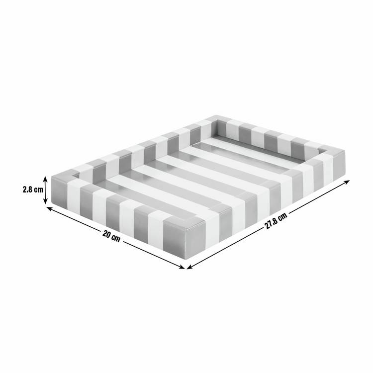 Habitat resin trinket tray pink and red stripe, imported from the UK