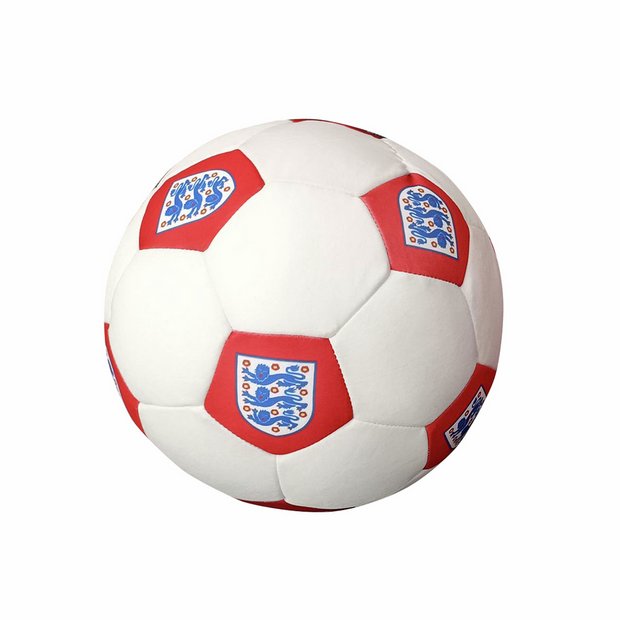 FA England football shaped cushion white 20cm, imported from the UK