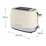 Russell Hobbs Hanley white 2 slice toaster (British brand)