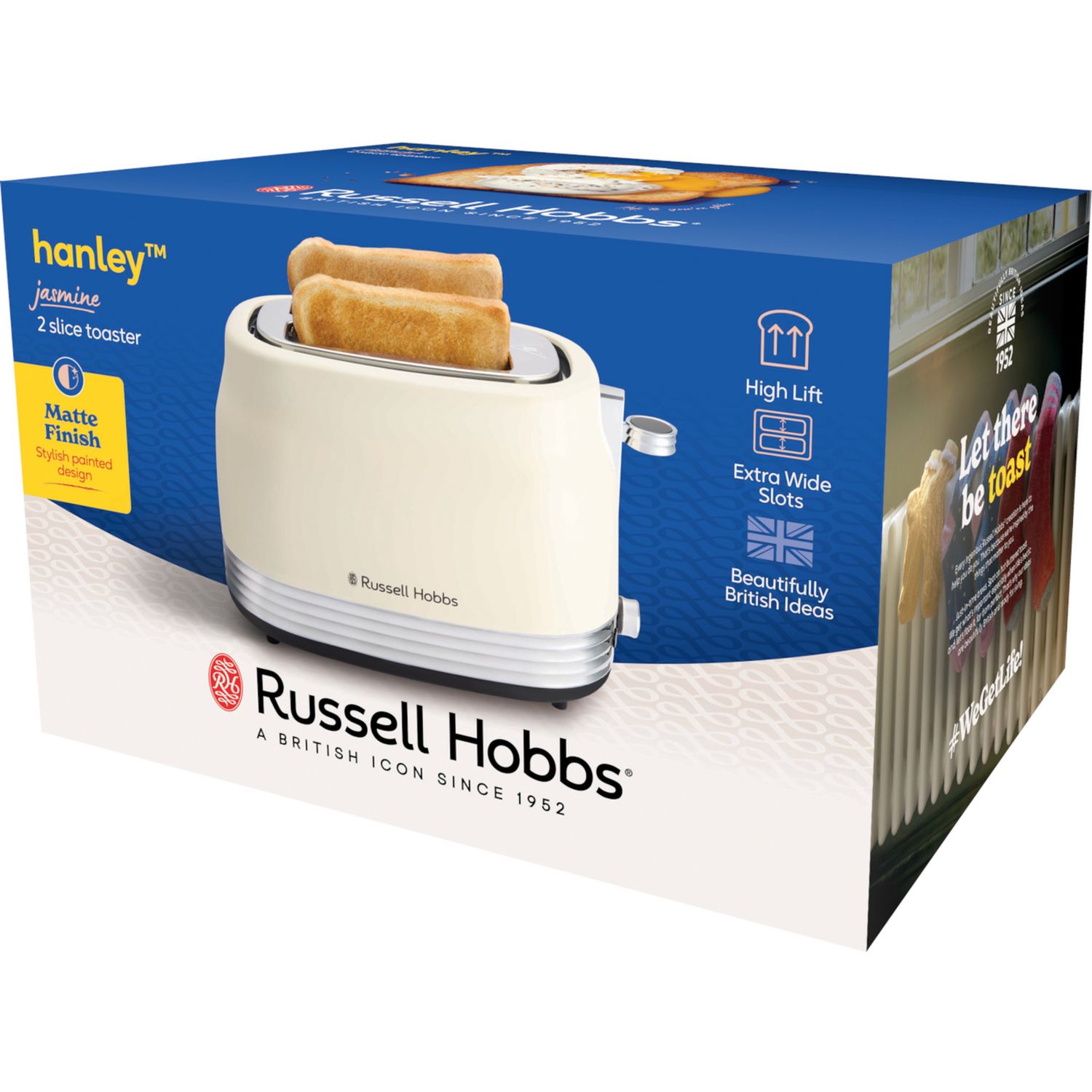 Russell Hobbs Hanley white 2 slice toaster (British brand)
