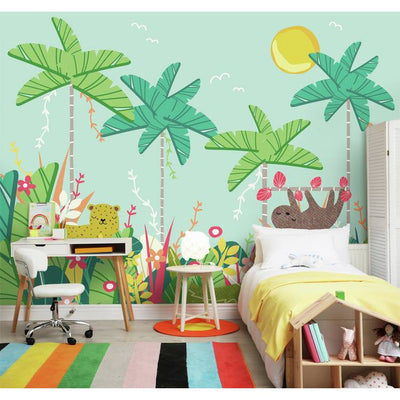 Argos Origin Murals Jungle Animals Teal Wall Mural Roll 50cm x 19.6m- Buy online at McGrocer
