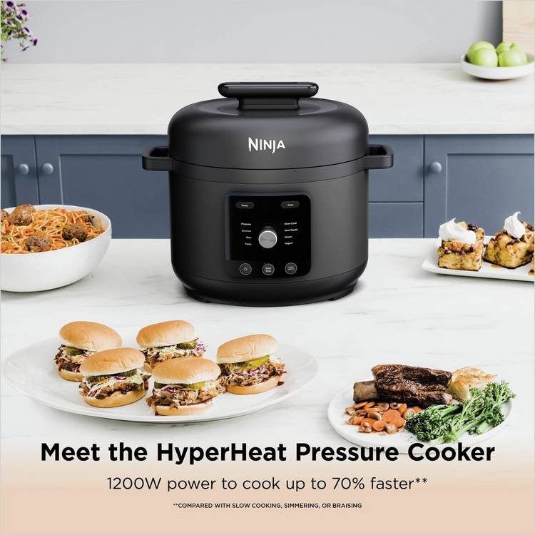 Ninja HyperHeat 9-in-1 pressure cooker 6L black, UK version