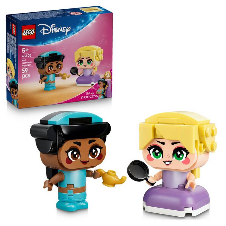 LEGO Disney Princess mini figures Jasmine and Rapunzel 43303, UK version