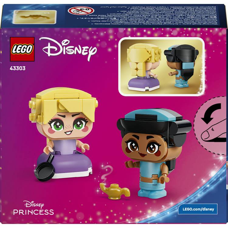 LEGO Disney Princess mini figures Jasmine and Rapunzel 43303, UK version