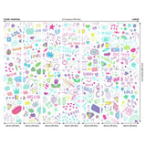 Origin Murals social doodle text purple wall mural (British brand)