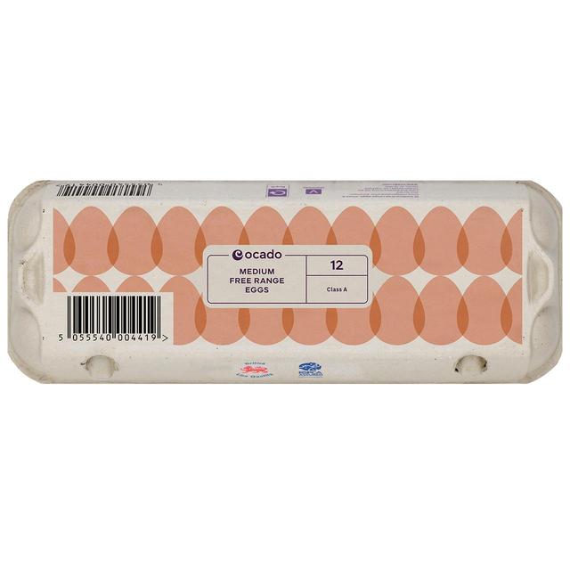 Ocado Medium Free Range Eggs   12 per pack