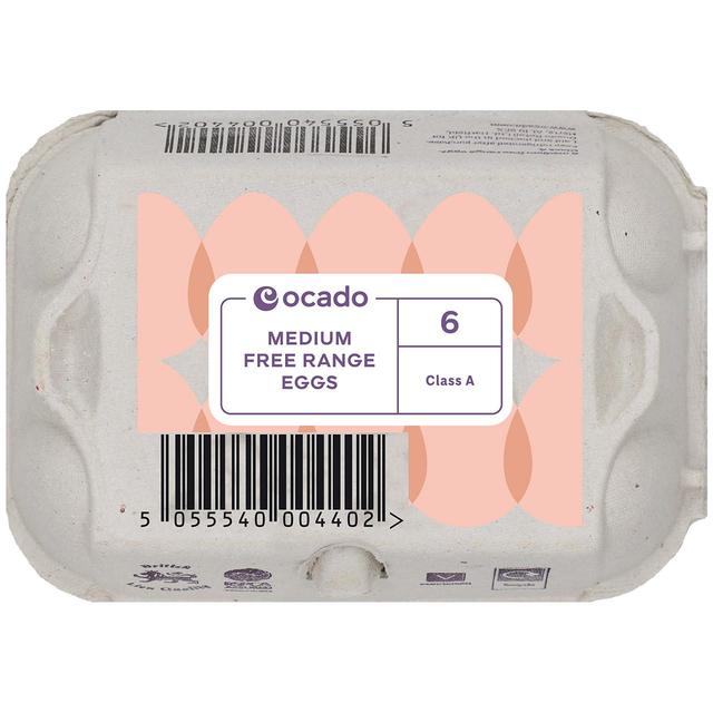 Ocado Medium Free Range Eggs   6 per pack GOODS M&S   