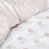 Pineapple Elephant double duvet set woodblock floral imported from the UK