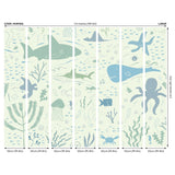 Origin Murals underwater adventure seafoam wall mural - British product