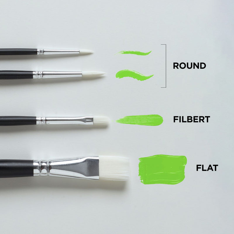 Reeves acrylic brush set pack of 4, imported from the UK