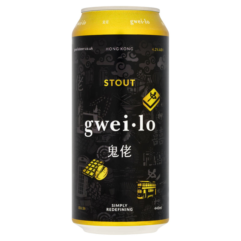 Gweilo stout 440ml can with roasted malts - British product