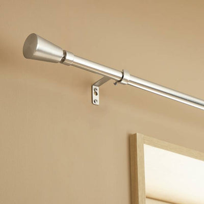 Argos Argos Home Extendable Metal Trumpet Satin Nickel Curtain Pole 120-210cm- Buy online at McGrocer