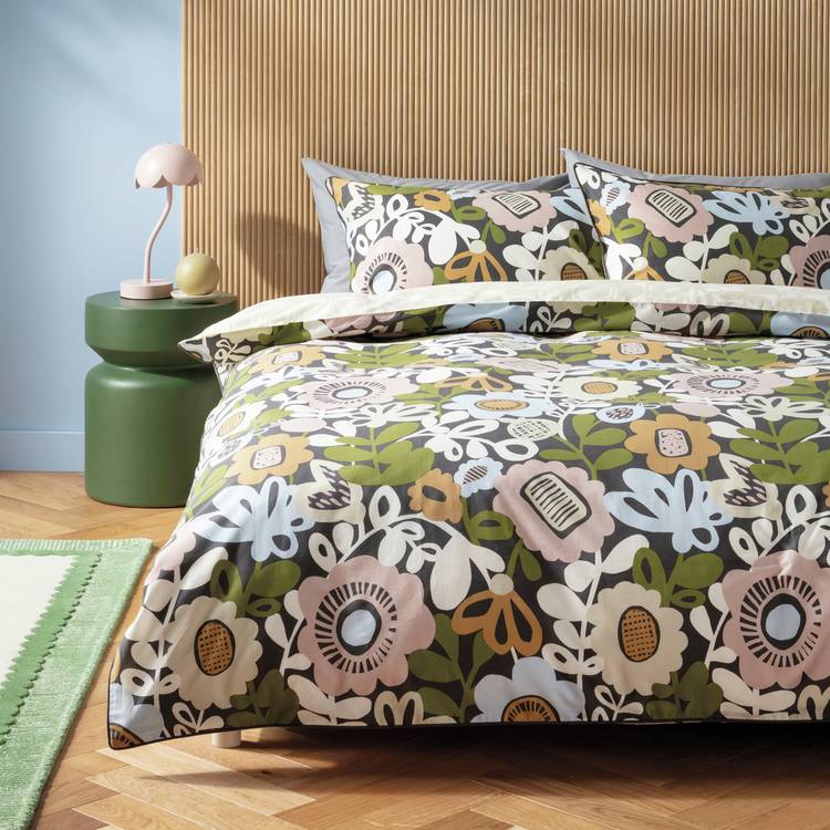 Habitat x Scion Kukkia cotton bedding set single size, imported from the UK