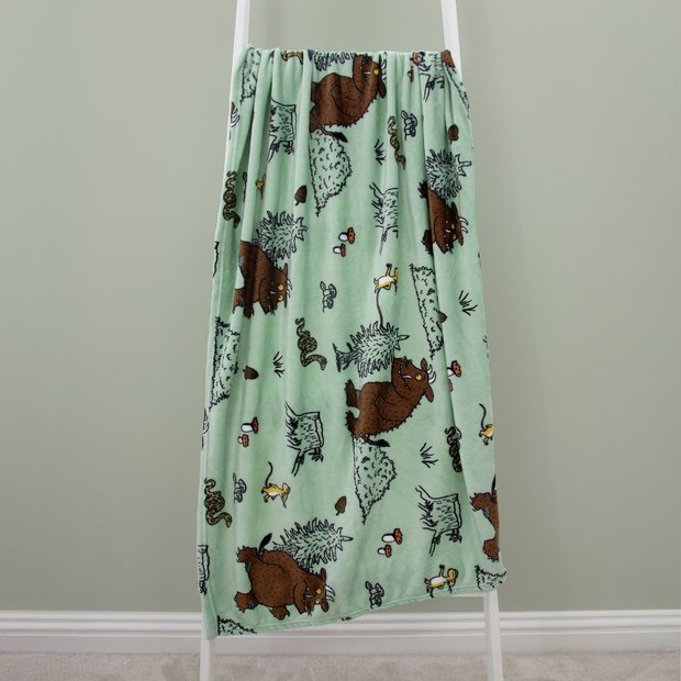 The Gruffalo fleece throw sage 150x100cm, UK version