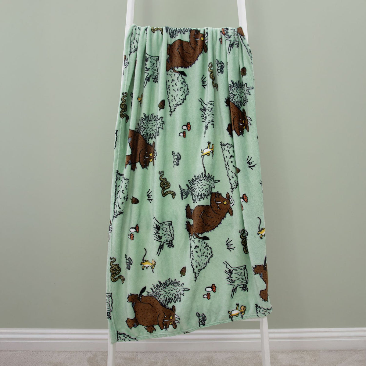 The Gruffalo fleece throw sage 150x100cm, UK version