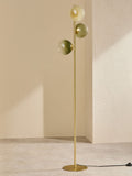 MADE.COM brass green ombre globe floor lamp, UK version