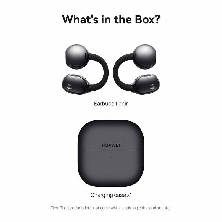 HUAWEI FreeClip 2 open-ear wireless earbuds black - British product