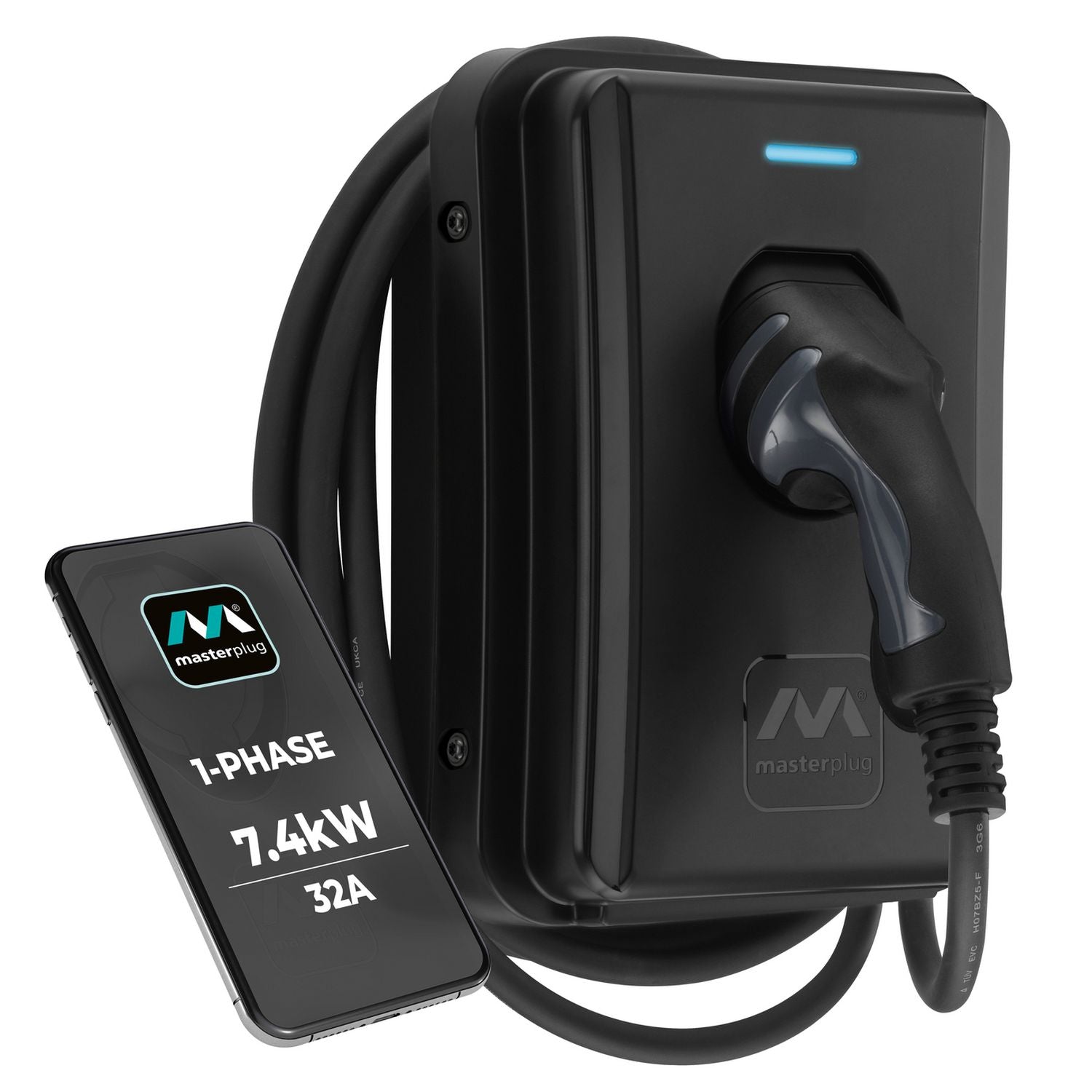 Masterplug EV charger Type 2 7.4kW 5m - British product