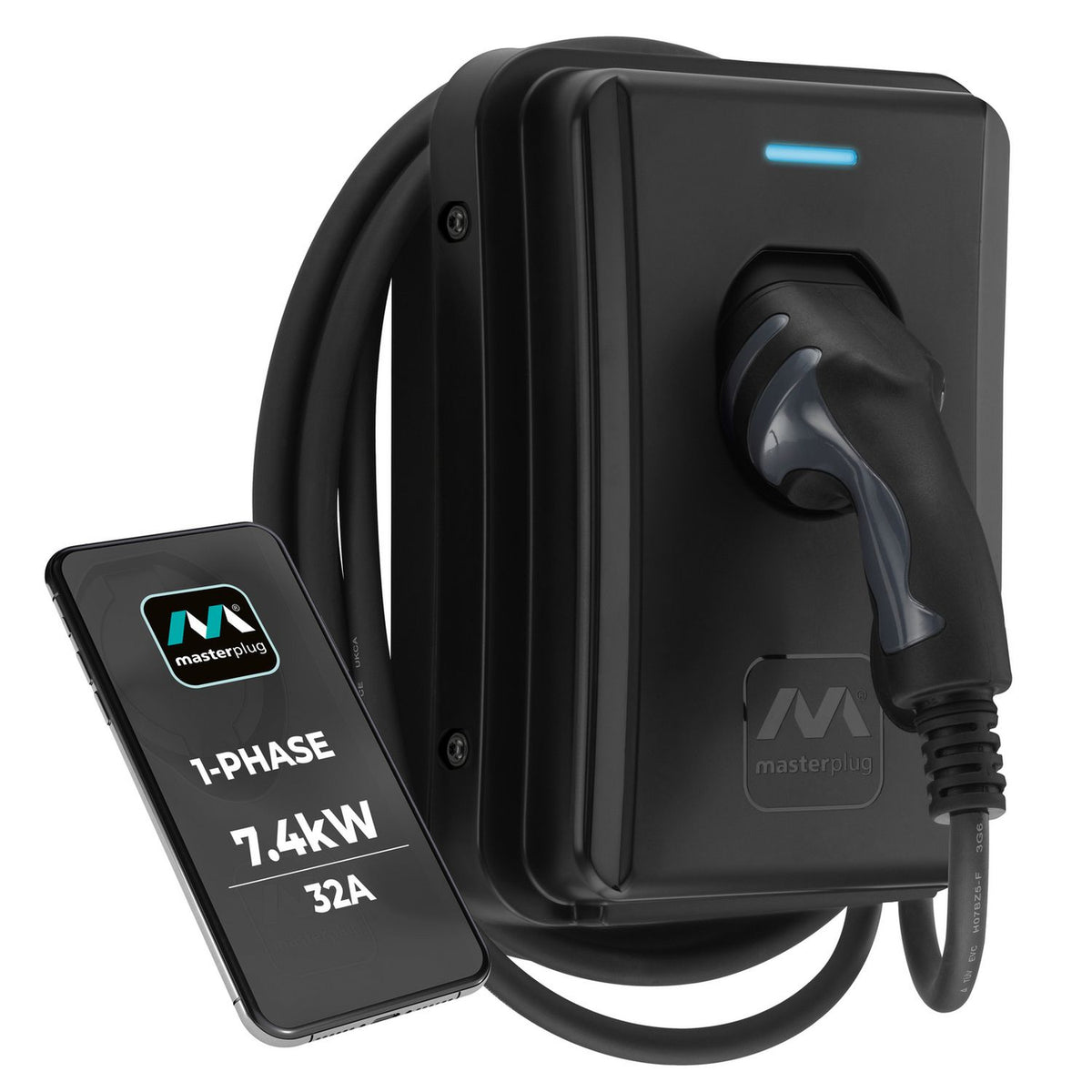 Masterplug EV charger Type 2 7.4kW 5m - British product
