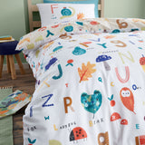 RHS Woodland Alphabet bedding set single - British product