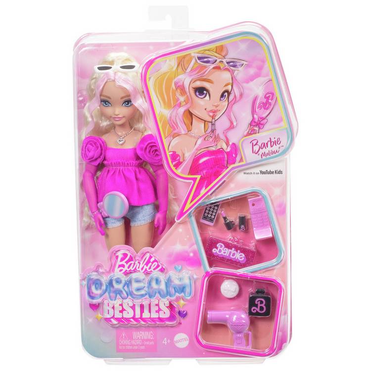 Barbie Dream Besties Malibu doll with accessories - British product
