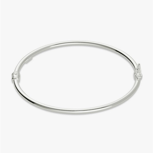 Revere hinged sterling silver bangle 3mm (British brand)