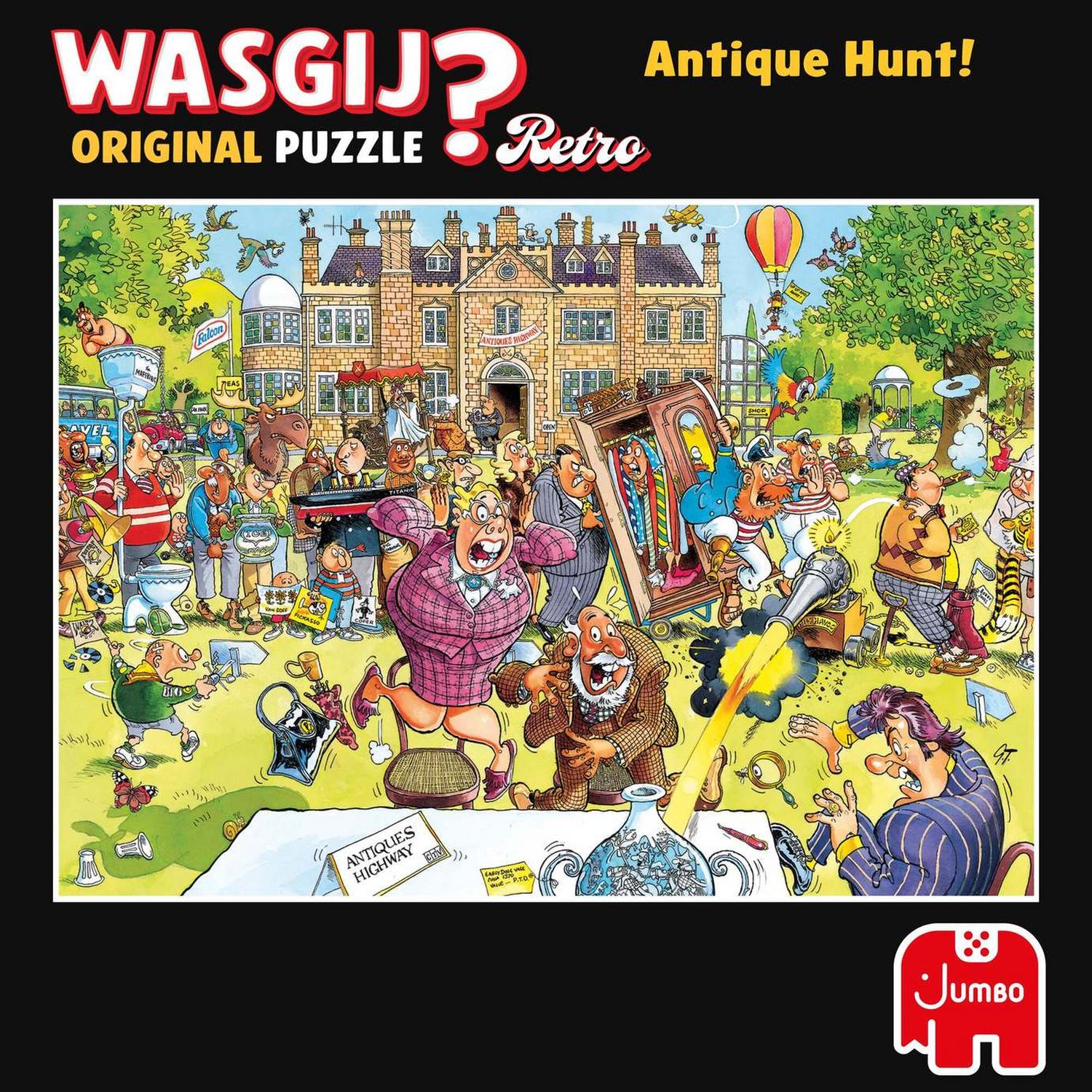 Wasgij Retro Antique Hunt jigsaw puzzle 1000 pieces, UK version