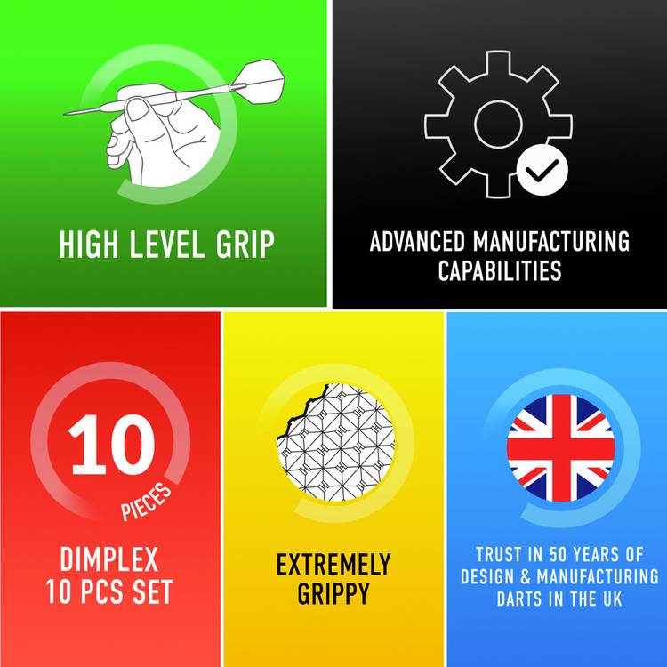 Harrows Dimplex tapered darts 23g (British brand)