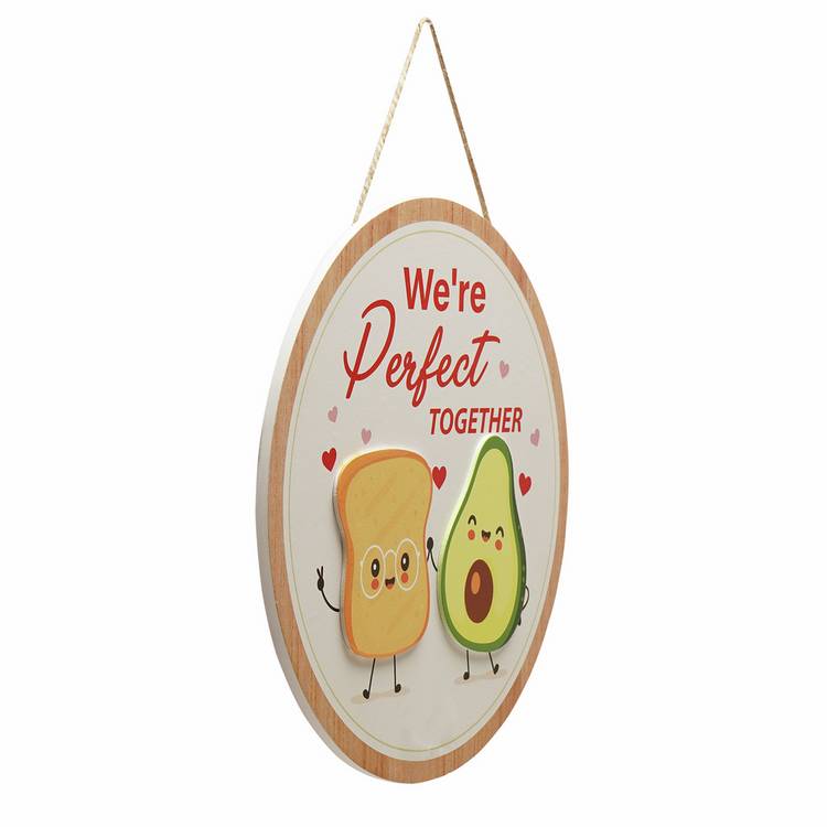 Widdop avocado and toast hanging plaque - British product