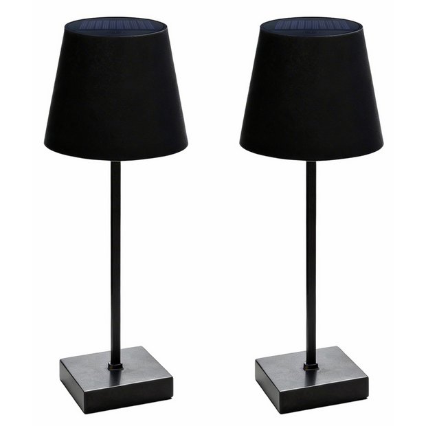 Streetwize solar table lamp black pack of 2 (British brand)