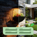 Streetwize solar wall planter black metal 35cm (British brand)