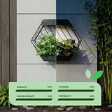 Streetwize hexagonal metal solar wall planter 29cm - British product