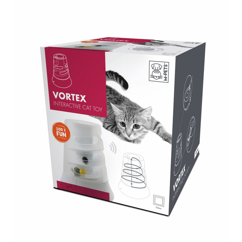 M-PETS Vortex interactive cat toy white - British product