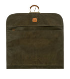 Bric's travel garment bag in olive hue - British product