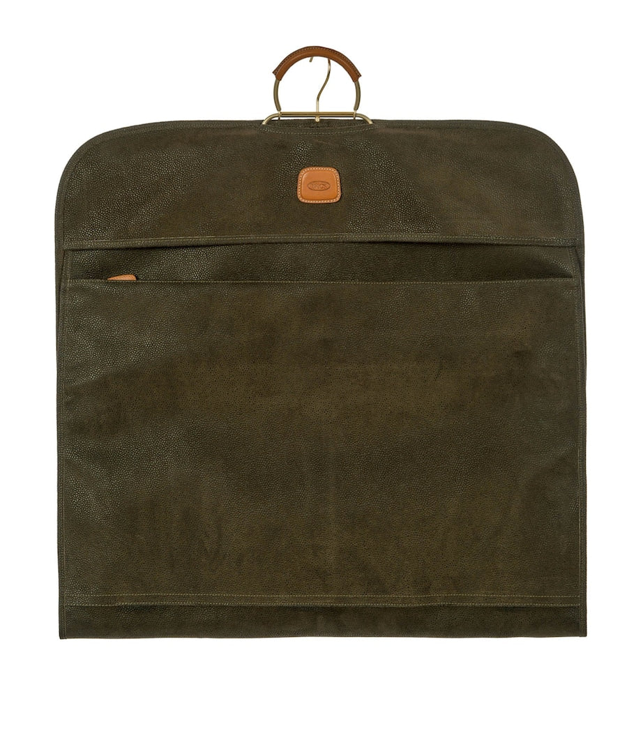 Bric's travel garment bag in olive hue - British product