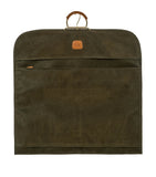 Bric's travel garment bag in olive hue - British product