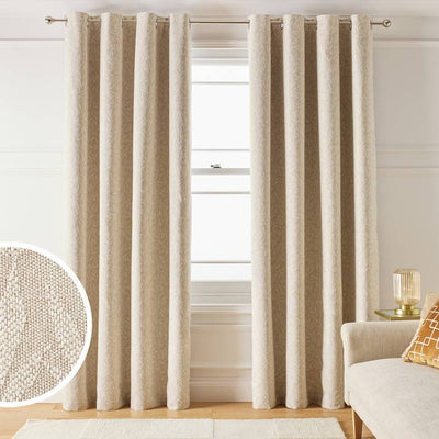 Argos Argos Home Blackout Eyelet Curtains Natural 117x137cm- Buy online at McGrocer