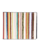 Leather Painted Stripe Bifold Wallet