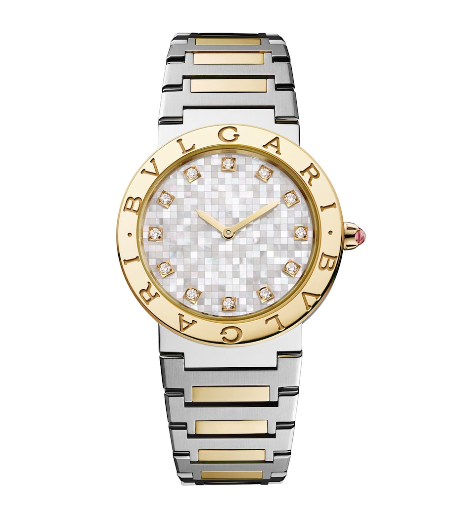Bvlgari stainless steel and gold watch 33mm UK version