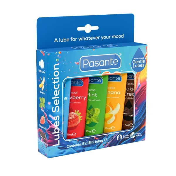 Pasante Mini Lubes fun pack mixed flavours 5x15ml - British product