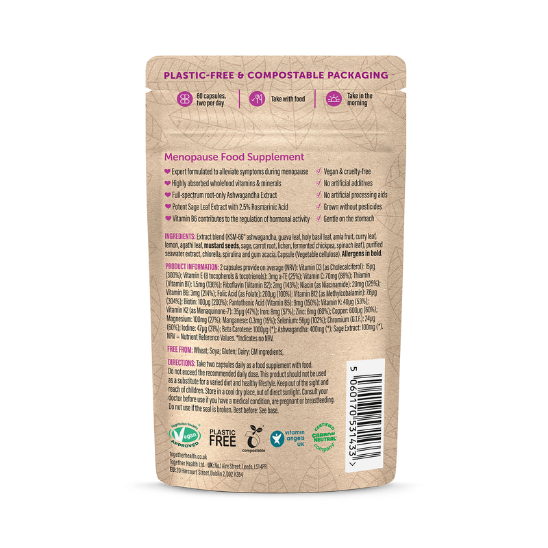 Together Health Menopause supplement 60 capsules - British product