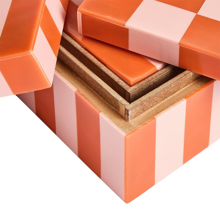 Habitat trinket box set pink and red, imported from the UK